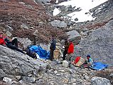 12 Jerome Ryan Rests While Crew Make Lunch Just Below Mesokanto La Whew! It was a really hard morning climbing from the kharka (3460m) up 1500m to have our lunch at the bottom of the Mesokanto La.